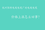 杭州阻燃电线电缆厂的电线电缆价格上涨怎么回事？